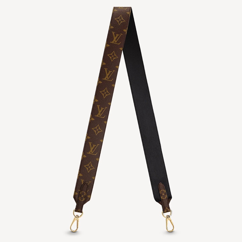 Louis Vuitton Monogram Canvas Reversible Crossbody Strap - Brown & Black